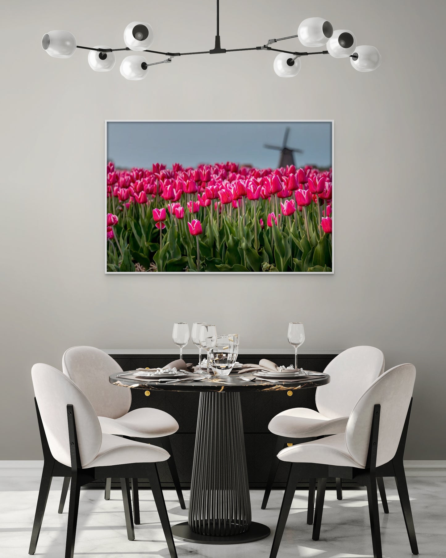 Framed Print: Fields of Scarlet Symphony